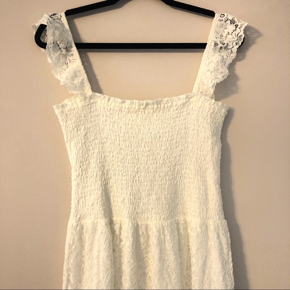 Maeve Anastasi Smocked White Dress - Picture 6 of 7